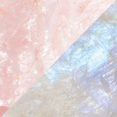 Rose Quartz – Rainbow Moonstone